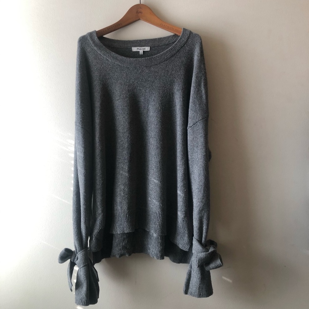Madewell tie sleeve sweater